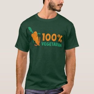 T-shirt 100 Végétarien Légume Végétarien Plante Drôle V