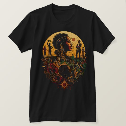 T-shirt 100 Years of Black History – Past Present Future T (Design devant)