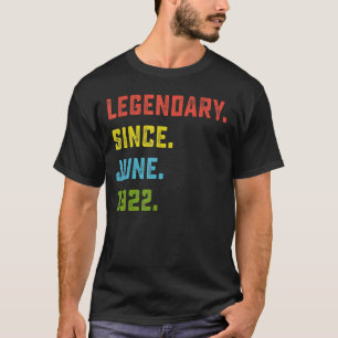T-shirt 100e anniversaire Légendaire depuis juin 1922 100