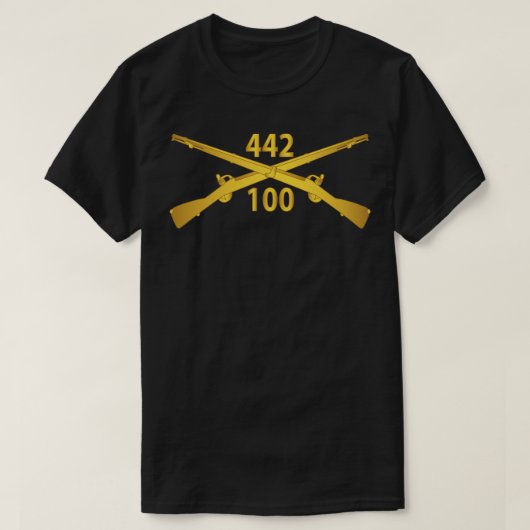 T-shirt 100e Bataillon d'infanterie 442e Régiment d'infant (Design devant)