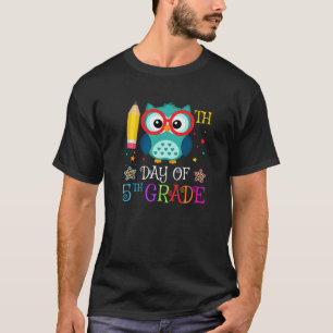 T-shirt 100e Jour de la 5e année Chouette Amoureux pour le