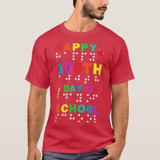 T-shirt 100e jour de l'école Baille aveugle Visuellement I