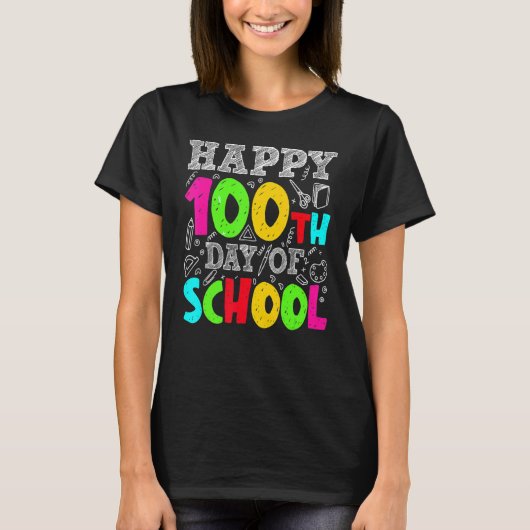 T-shirt 100E Jour De L'École Costume Enseignants 100 Jours (Devant)