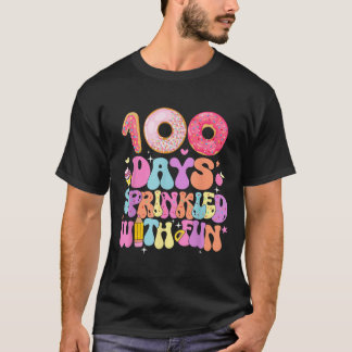 T-shirt 100E Jour De L'École Donut 100 Jours Saupoudrés De