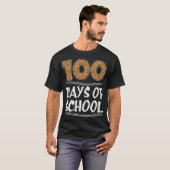 T-shirt 100E Jour De L'École Empreinte de léopard Enseigna (Devant entier)