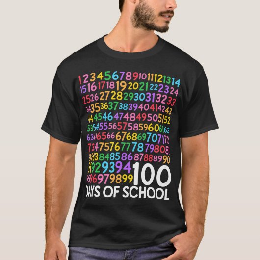 T-shirt 100E Jour De L'École Enseignant Enfants 100 Jours  (Devant)