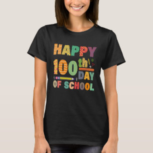 T-shirt 100e Jour de l'école Enseignants Enfants Joyeux en