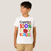 T-shirt 100e Jour De L'École Enseignants Étudiants Enfants (Devant entier)