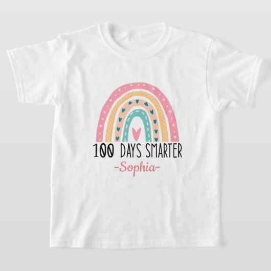 T-shirt 100e Jour De L'École Étudiants Arc-En-Ciel Smarter (Poser)