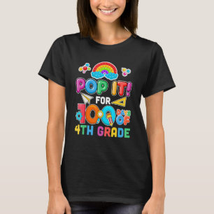 T-shirt 100E Jour De L'École Pop It 100 Jours De 4E Année