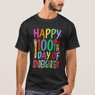 T-shirt 100e jour de maternelle 100 jours d'école heureux