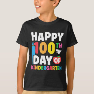 T-shirt 100E Jour De Maternelle Enfants 100 Jours D'École