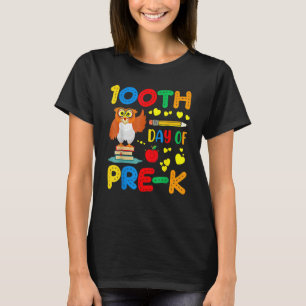 T-shirt 100e Jour De Pré K Étudiant Owl Lover Don 100 Jour