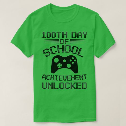 T-shirt 100e jour de réussite scolaire déverrouillé 2 (Design devant)