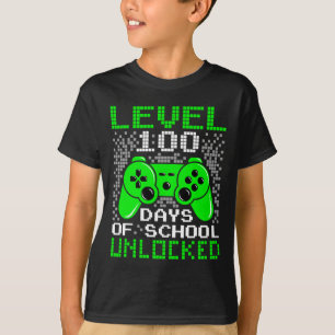 T-shirt 100E Jour D'École Enfants Niveau 100 Jours D'École