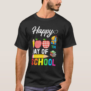 T-shirt 100e jour d'école enseignant élève enfants heureux