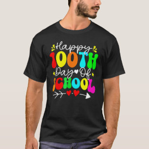 T-shirt 100e jour d'école enseignant enfants enfant heureu