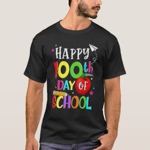 T-shirt 100e jour d'école enseignants enfants heureux 100