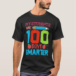 T-shirt 100e Jour D'École Mes Élèves Sont Intelligents 100