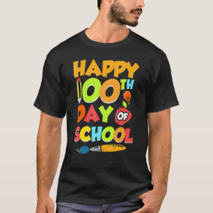 T-shirt 100e jour d'école Professeur 100 jours plus intell