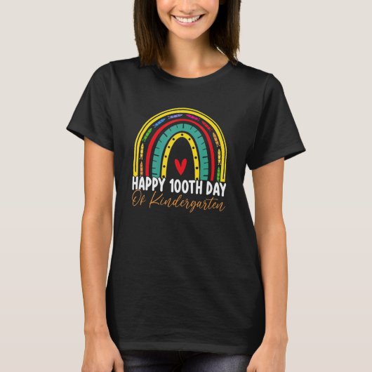 T-shirt 100e jour d'école professeur de maternelle boho pl (Devant)