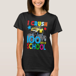 T-shirt 100e jour I crush 100 Days Of School Monster Truck