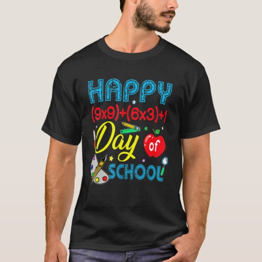 T-shirt 100e Jour Math Enseignant Math Formula Happy 100 J (Devant)