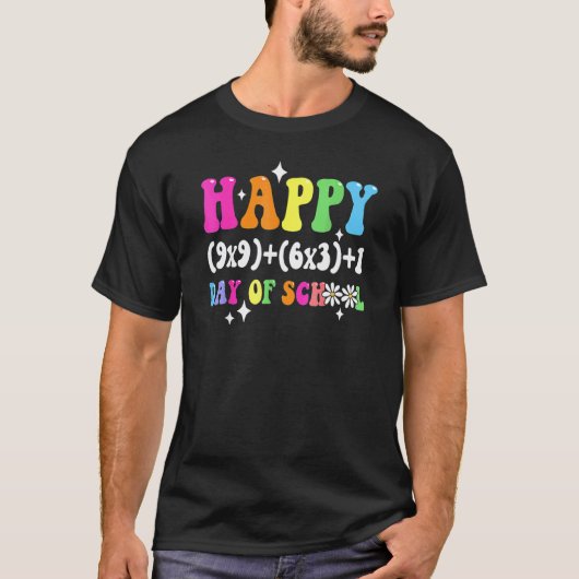 T-shirt 100e jour professeur de mathématiques formule math (Devant)