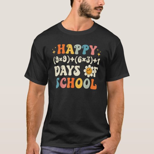 T-shirt 100e jour professeur de mathématiques formule math (Devant)