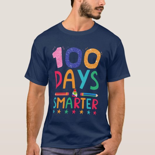 T-shirt 100e Jours d'enseignant scolaire (Devant)