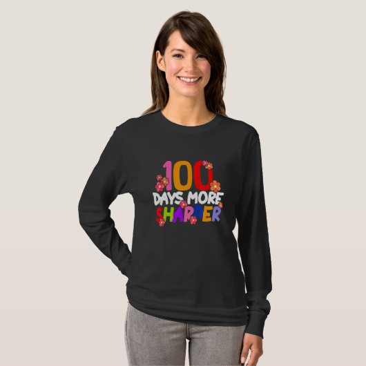 T-shirt 100e Jours Plus Sharper Cactus Enseignant Enseigna (Devant entier)