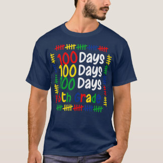 T-shirt 100ème Jour De L'École 6ème Classe Garçons Filles 