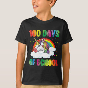 T-shirt 100ème Jour De L'École Enseignant Unicorn Enfants 