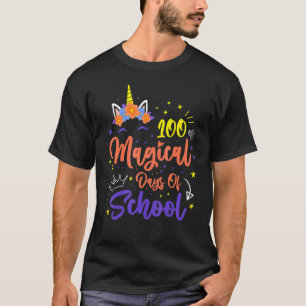 T-shirt 100ème Jour De L'École Fille 100 Jours Magiques Un