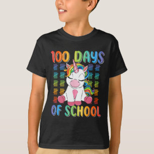 T-shirt 100ème Jour De L'École Pour Filles Enfants Cute Un