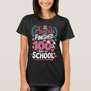 T-shirt 100ème Jour De L'École Princesse Enfants Filles 10