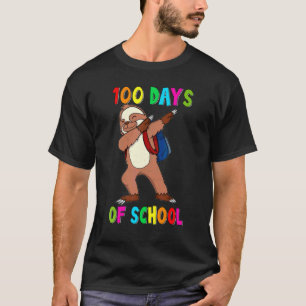 T-shirt 100ème Jour De L'École Sloth100 Jours École Sloth