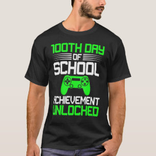 T-shirt 100ème Jour De L'École Vidéo Gamer Enfants 100 Jou