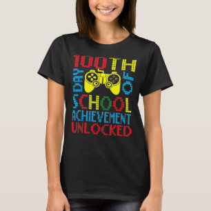 T-shirt 100ème Jour De Réussite De L'École Jeu Déverrouill