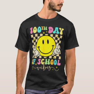 T-shirt 100ème Jour De Vibes Scolaires Mignonne Sourire Vi