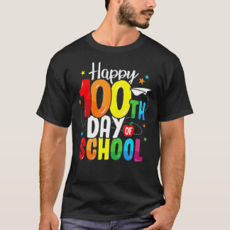 T-shirt 100ème Jour D'Enseignants Scolaires Enfants Enfant