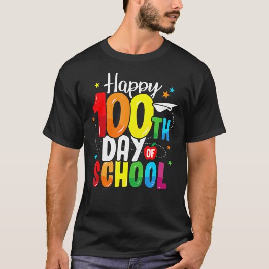 T-shirt 100ème Jour D'Enseignants Scolaires Enfants Enfant (Devant)