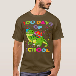 T-shirt 100ème Jours De L'École Dinosaure Dinosaure Trex