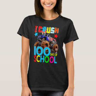 T-shirt 100th Day I Crush 100 Days Of School Monster Truck