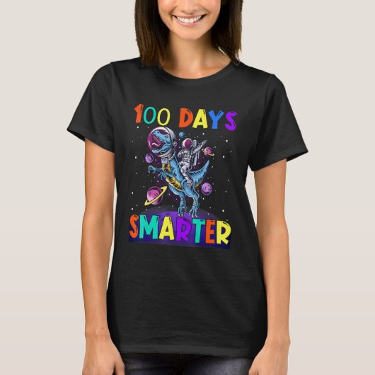 T-shirt 100th Day Of School 100 Days Smarter Books Space A (Devant)