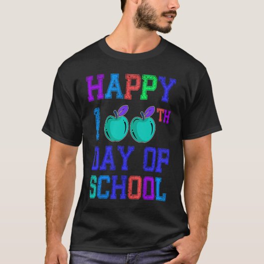 T-shirt 100th Day Of School 100 Days Teacher Students Boys (Devant)