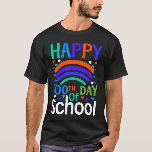 T-shirt 100th Day Of School 100 Days Teacher Students Boys (Devant)