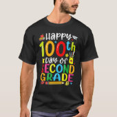 T-shirt 100th Day Of School 2nd Grade Teacher Student 100  (Devant)