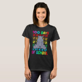 T-shirt 100th Day Of School Animal Hippo  Happy 100th Day  (Devant entier)