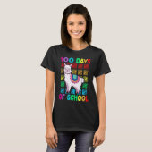 T-shirt 100th Day Of School Animal llama Lover Happy 100th (Devant entier)
